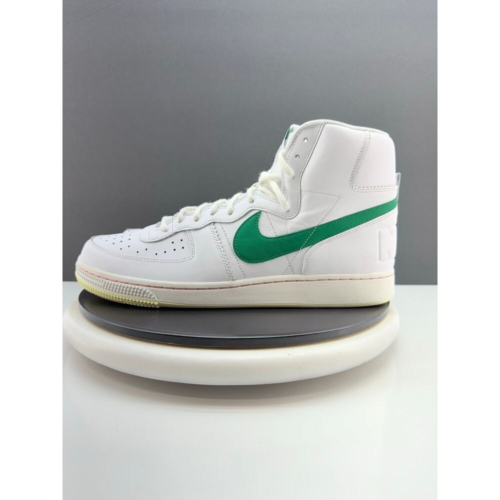 Nike Terminator High Mens 12.5 White Malachite‎ Green Sneakers Shoes FV9350-100